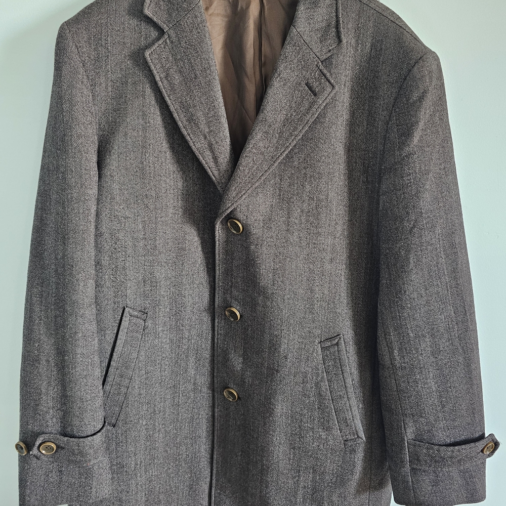Paul Betenly Sophisticated Men's Gray Blazer‎ with Button Accents Size 40R